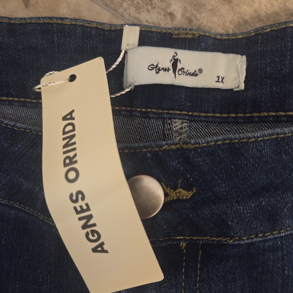 Classic Dark Blue Straight Leg Jeans - Picture 2 of 2